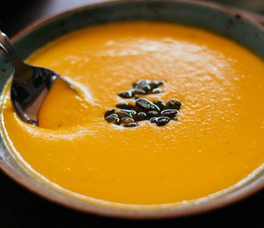Butternut Squash Soup shallow focus photography of squash soup