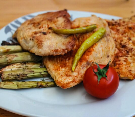 Herb-Roasted Turkey Breast fried dish on plate